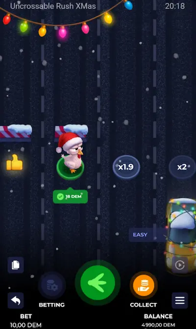 Uncrossable Rush auf dem Handy